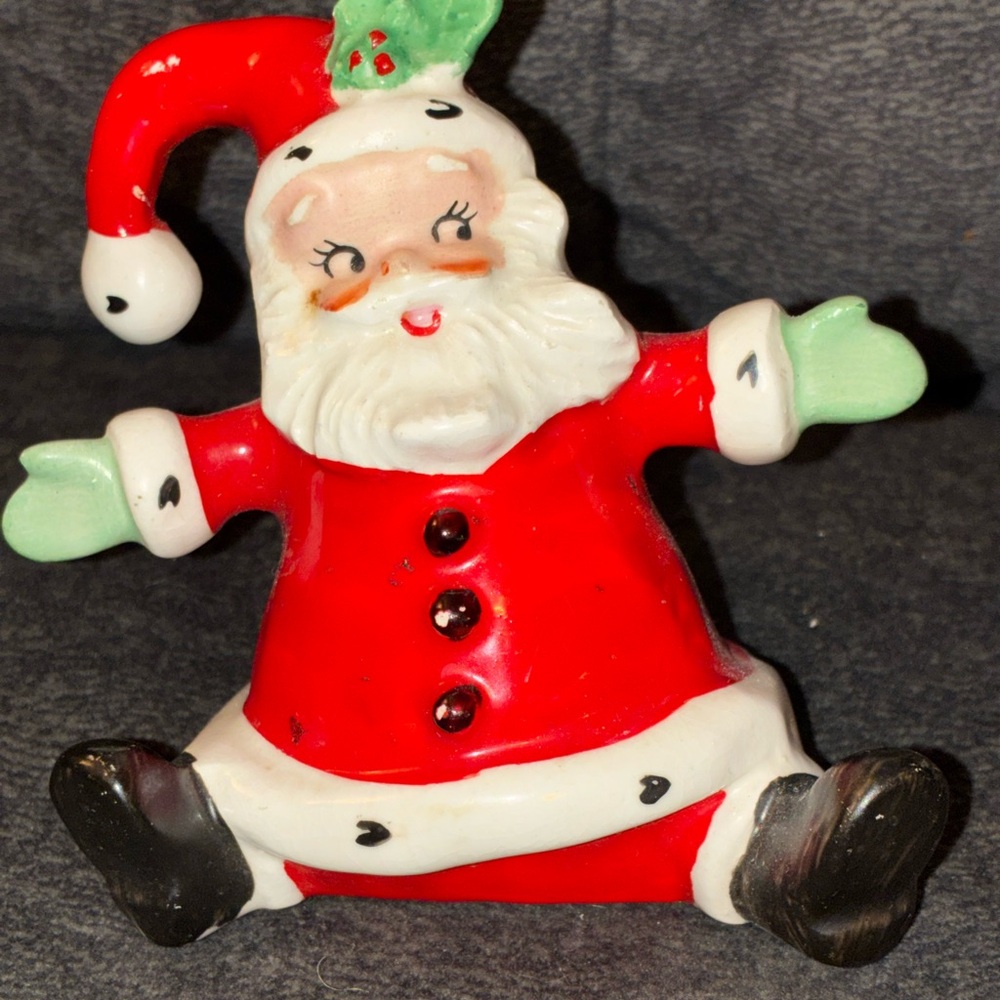 Lefton Santa Claus bell #00706 - Red and White.